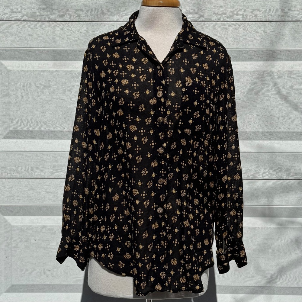 Mob Wife-Vintage Carole Little Blouse-tagged 4